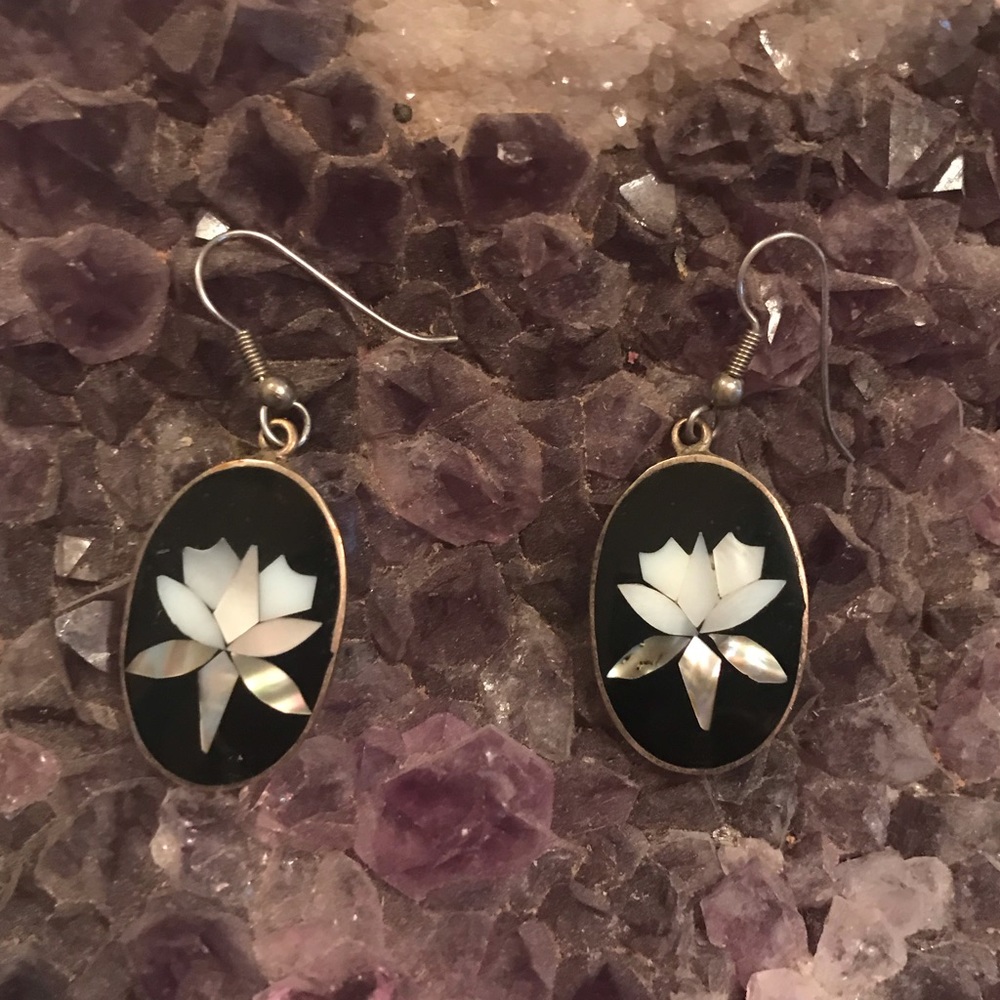 Vintage Mexico Alpaca Earrings